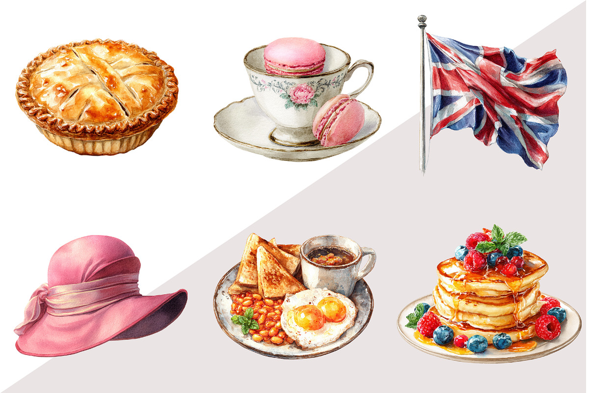 Watercolor London Clipart, an Illustration by Design Market (Photo 2 of 3)