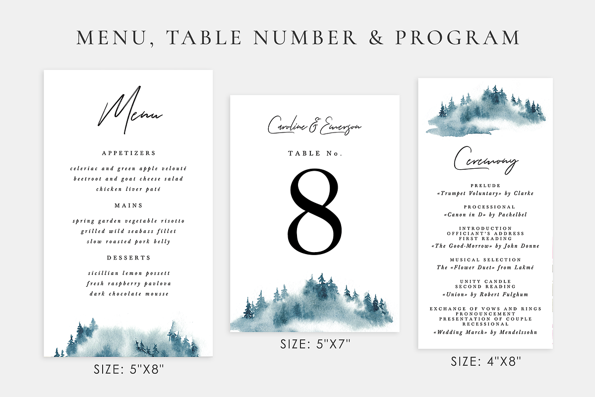 Chill forest - wedding set, an Invitation Template by Helen Halik art (Photo 6 of 10)