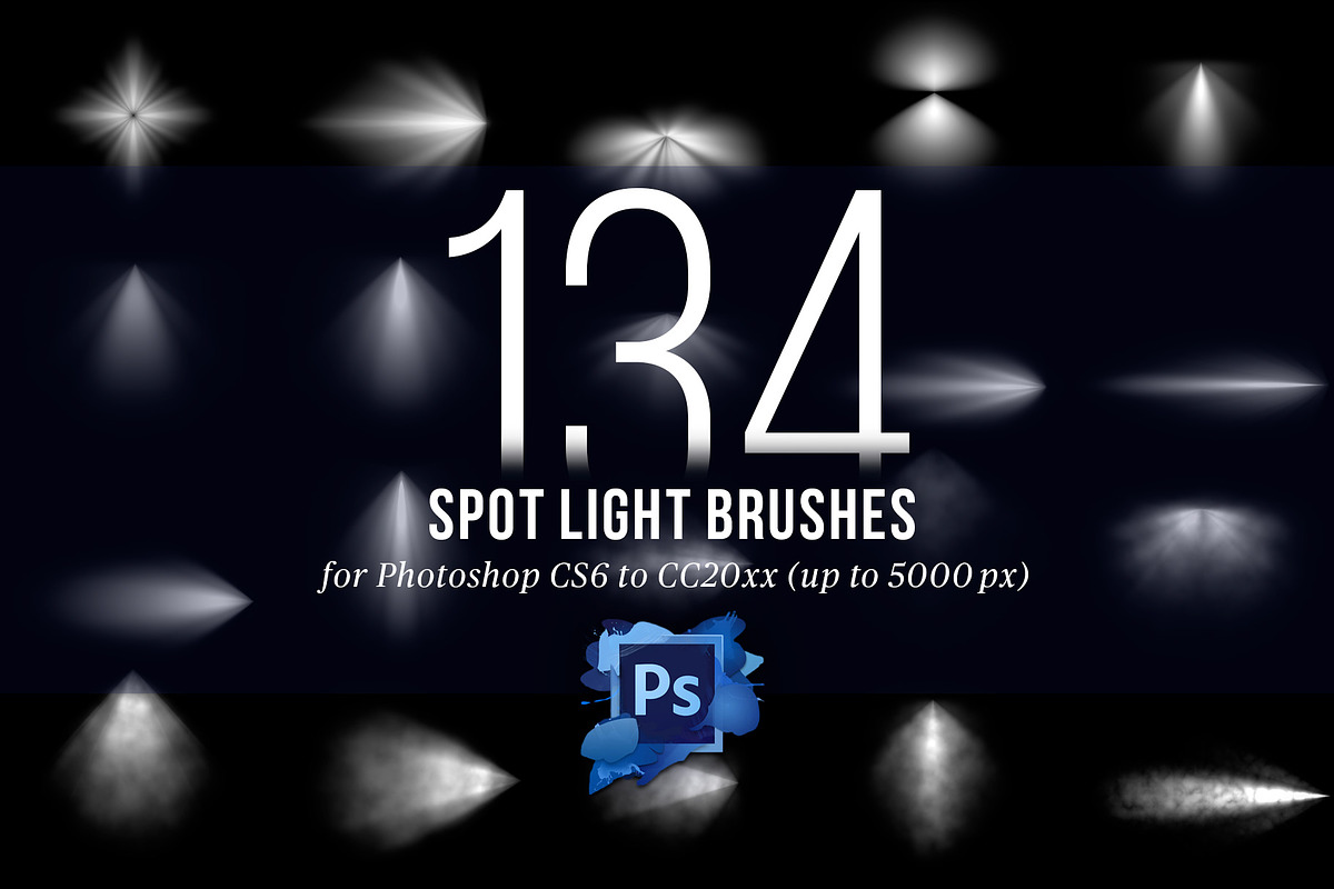 134 Spotlight Brushes for Photoshop, a Brush Add-On by Creative Graphics (Photo 7 of 10)