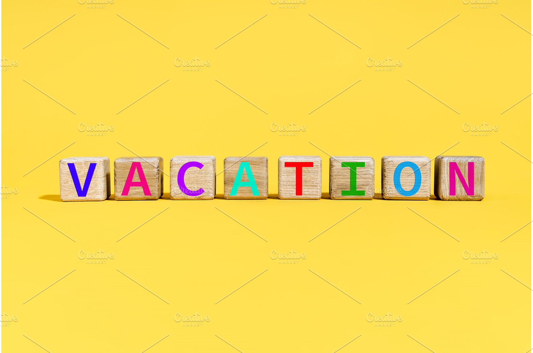 The word VACATION on wooden blocks, a Holiday Photo by Gladkov photography