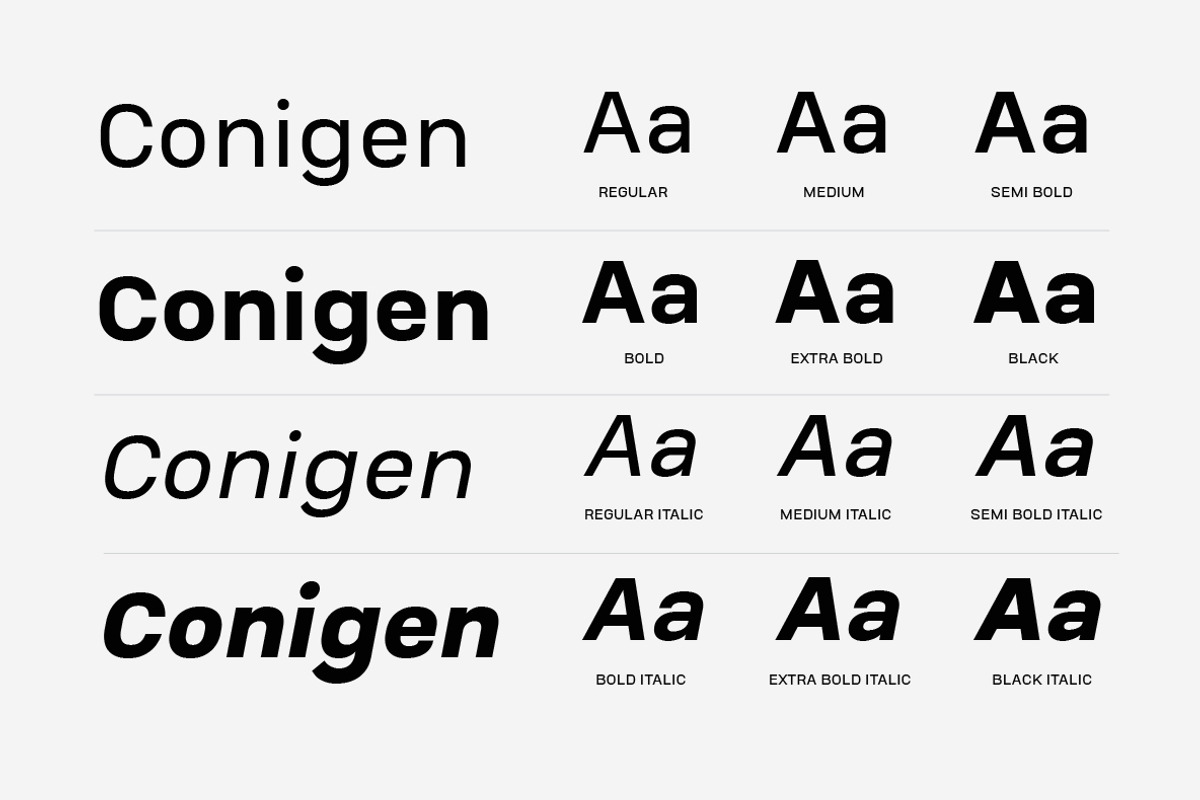 Conigen Modern Sans Serif, a Sans Serif Font by Yukita Creative (Photo 2 of 12)
