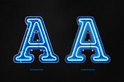 True Neon - Blue Futuristic Font, a Font by AndrewPixelType (Thumbnail 7 of 8)