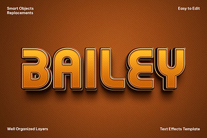 Bailey Text Effect, a Layer Style Add-On by dokudokunomi
