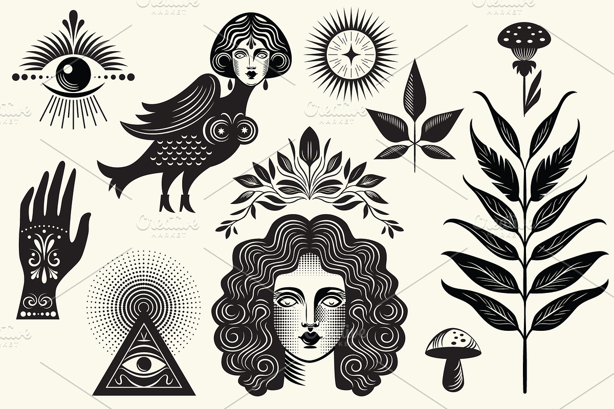 Mystic symbols & signs, a Decorative Illustration by lenlis (Photo 4 of 14)