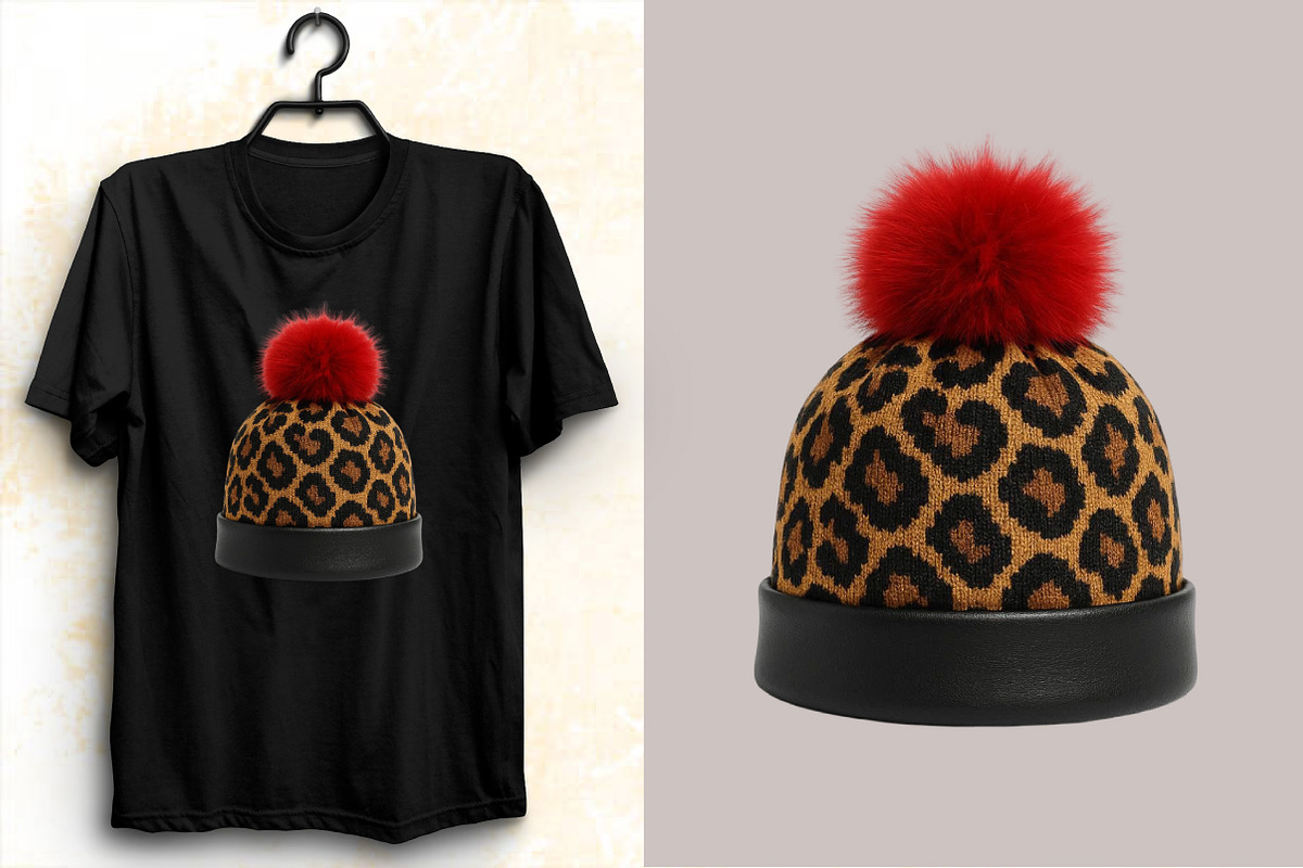 Christmas Leopard Santa Hat Clipart, an Illustration by SVGArt (Photo 7 of 8)