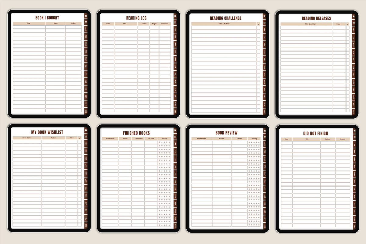 2026 Digital Reading Journal Bundle