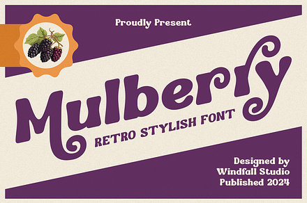 Mulberry - Bold Headline Typeface, a Sans Serif Font by Windfall Co
