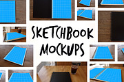 15 Sketchbook Mockups, a Print Template by SparkleStock (Thumbnail 1 of 6)