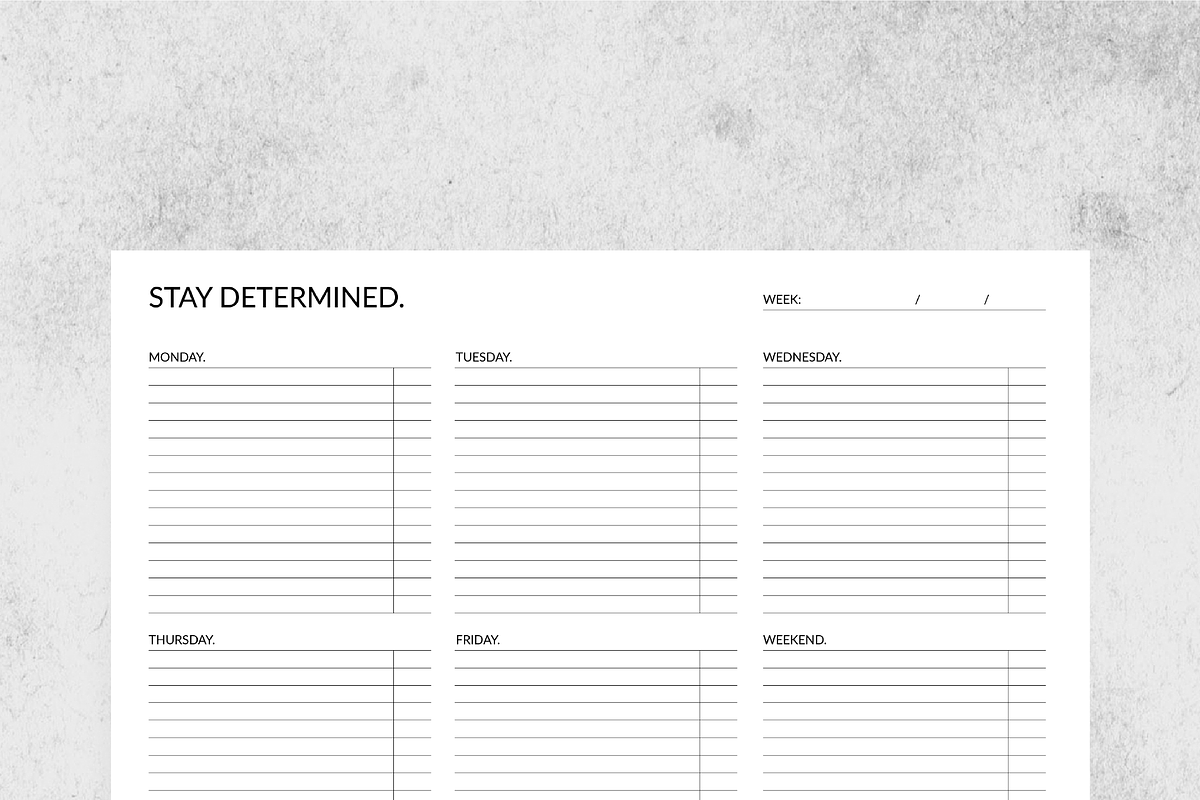 Determined Planner Set, a Stationery Template by Made By Hamilton (Photo 2 of 4)