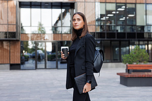 Side view of young female, a Business Photo by Artem Varnitsin