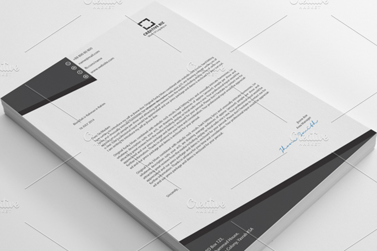 Creative Business Letterhead, a Stationery Template by shujaktk (Photo 5 of 5)