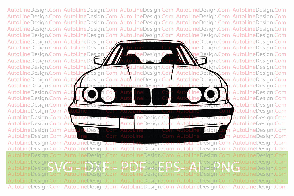 M5 E34 Drift Car Vector, a Transportation Illustration by AutoLineDesign
