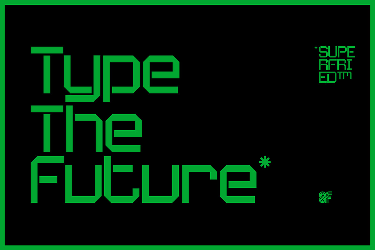 Sqair | Retro Sans | 4 Fonts, a Sans Serif Font by Superfried Font Shop (Photo 9 of 9)