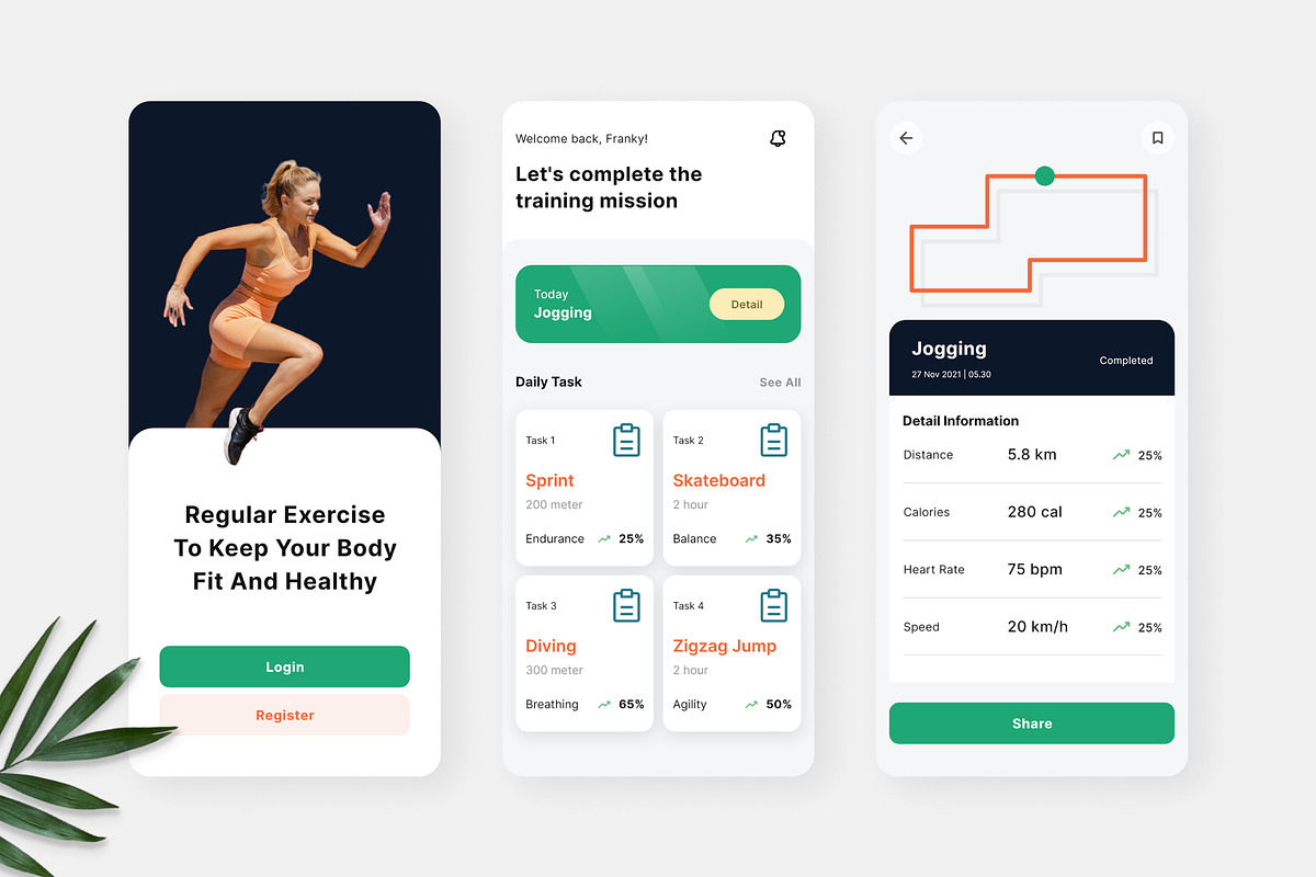 Sporty - Task Sports App, an UI Kit Template by Panen Creative (Photo 2 of 3)