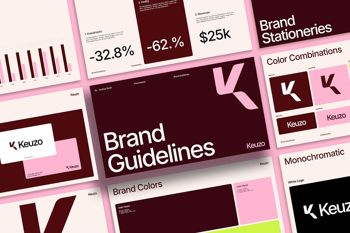 Keuzo - Brand Guideline Presentation, a Branding & Logo Template by Devators (Photo 1 of 7)