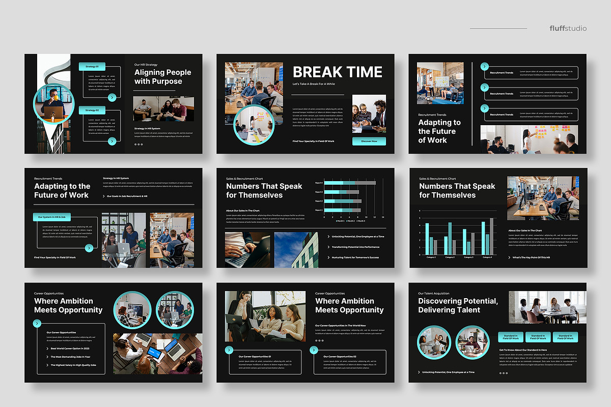 Recruitment & HR Keynote Template, a Presentation Template by fluffstudio (Photo 3 of 4)