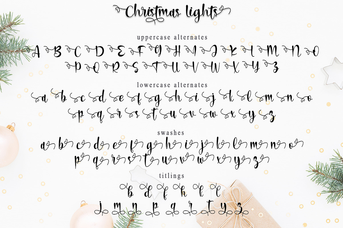 Christmas Lights, a Script Font by Letterara (Photo 10 of 10)