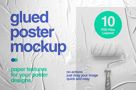 Glued Poster Mockup Collection