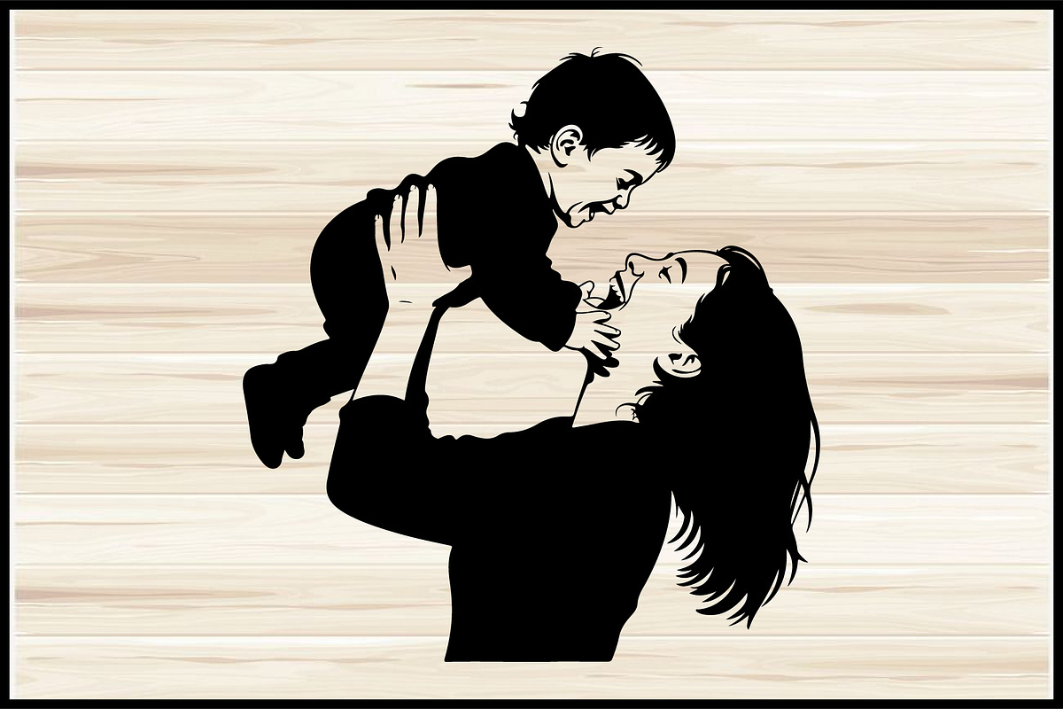 30 Mom Baby Play Silhouette Bundle, a Person Illustration by Artivon (Photo 2 of 4)