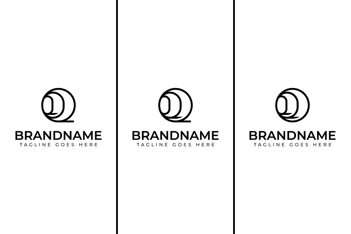 Letters QQO QOQ OQQ Monogram Circle, a Branding & Logo Template by Pray Art Design Studio