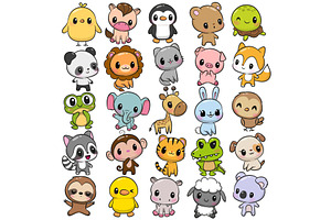 Set of Cute Animals