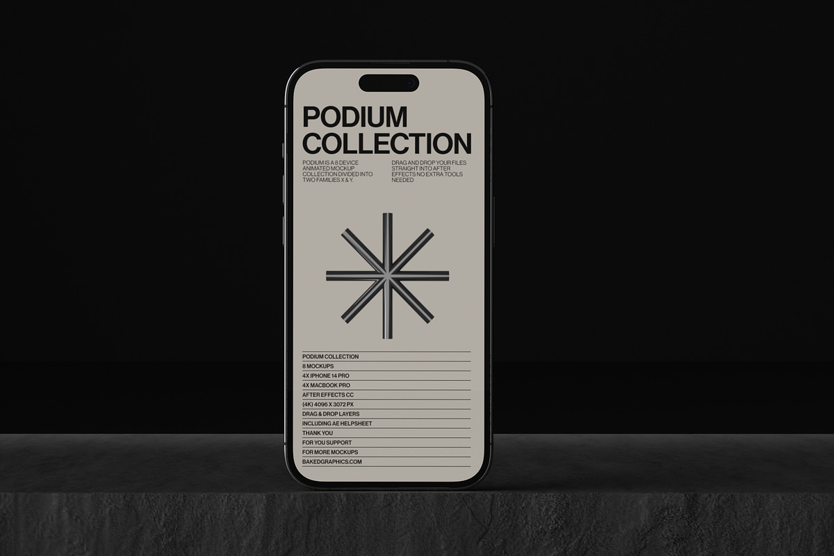 PODIUM Y ANIMATED MOCKUP COLLECTION, a Mac Mockup by Baked Graphics (Photo 4 of 6)