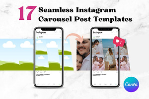 Seamless Carousel Instagram Posts, a Social Media Template by GraphiCarola