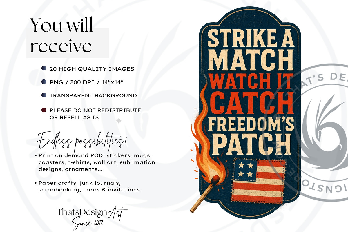 Fourth of July party Slogans PNG V2, a Seasonal Illustration by ThatsDesignArt (Photo 2 of 10)