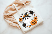 Cute ghost png, Sublimation Design, an Illustration by Watercolor design (Thumbnail 3 of 3)