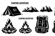 Camping Adventure Silhouette Icon, an Illustration by Artivon (Thumbnail 51 of 51)