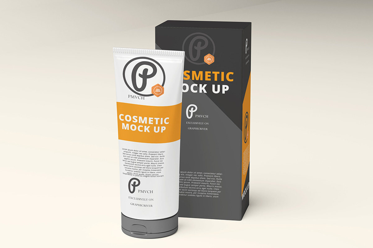 Cosmetic Mockup - Cream Tube, a Cups & Container Mockup by pmvch (Photo 4 of 6)