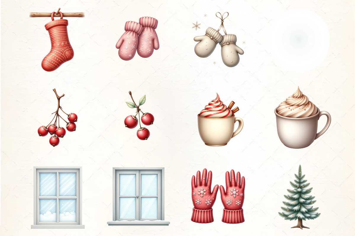 Winter Mood Watercolor Clipart, an Illustration by CrexoraLab (Photo 5 of 5)