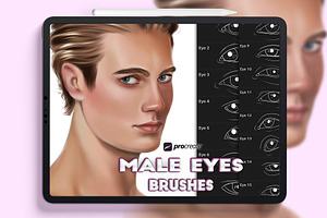 Procreate male eyes brushes