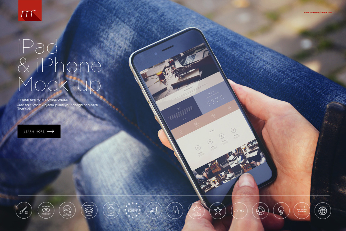 iPhone & iPad Mockup, a Product Mockup by BlackMocca (Photo 1 of 11)