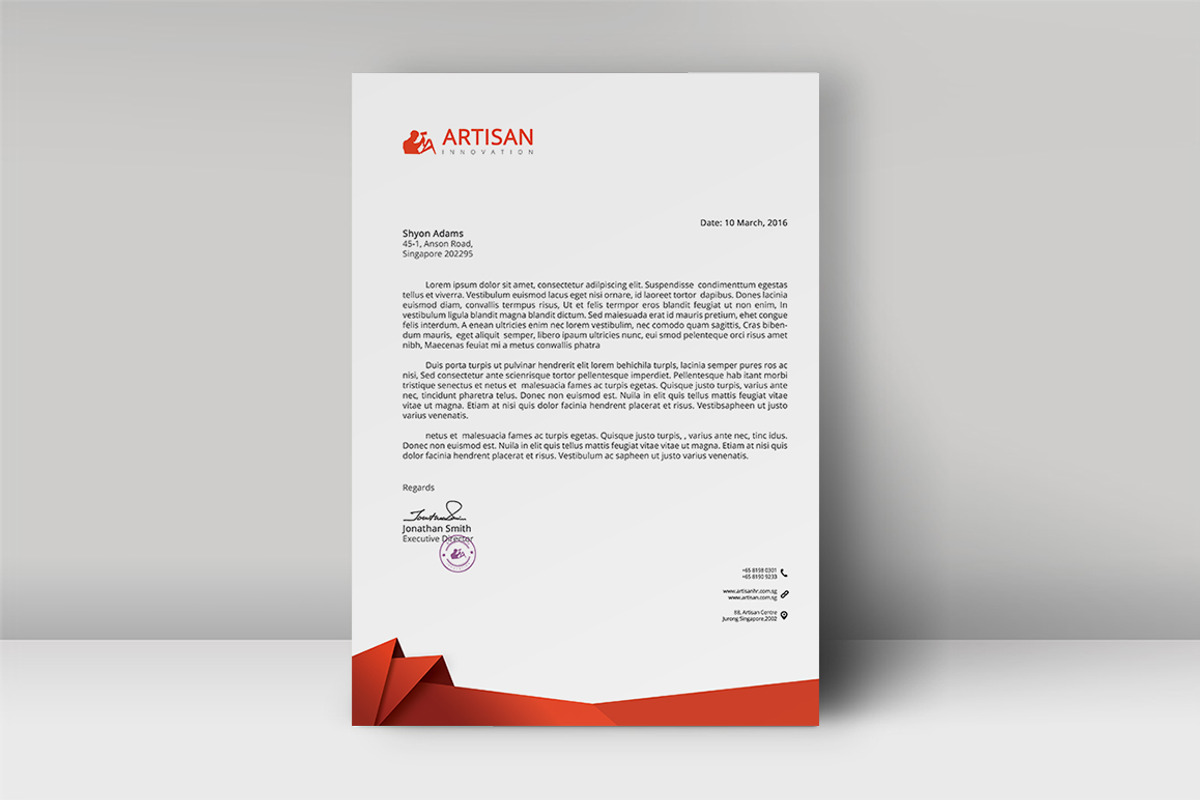 Letterhead Template, a Stationery Template by artisanHR (Photo 5 of 6)