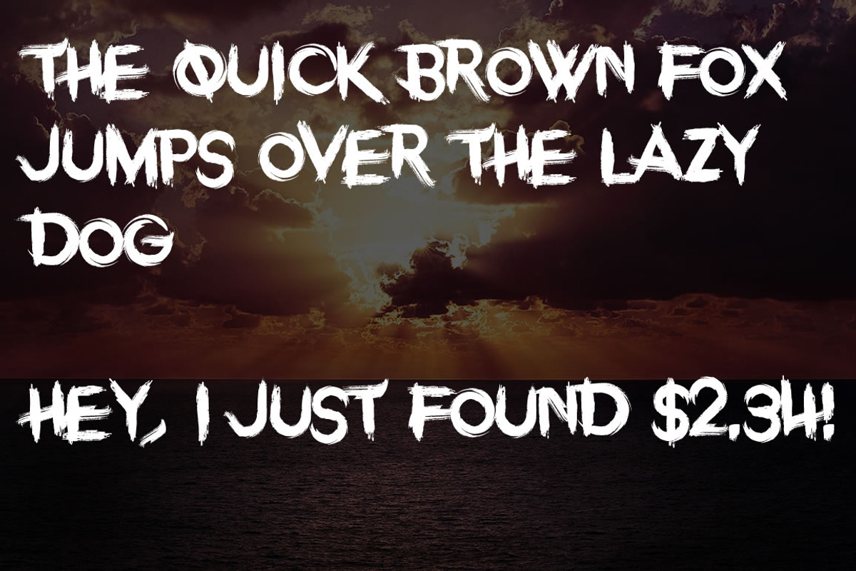 Overdose Sunrise Font preview 3