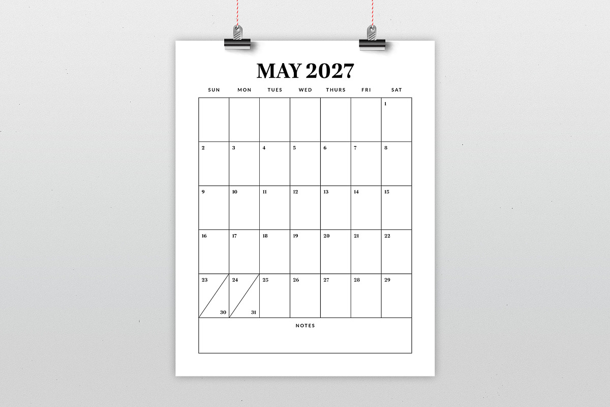 2027 Vertical 8.5x11 Inch Calendar preview 2