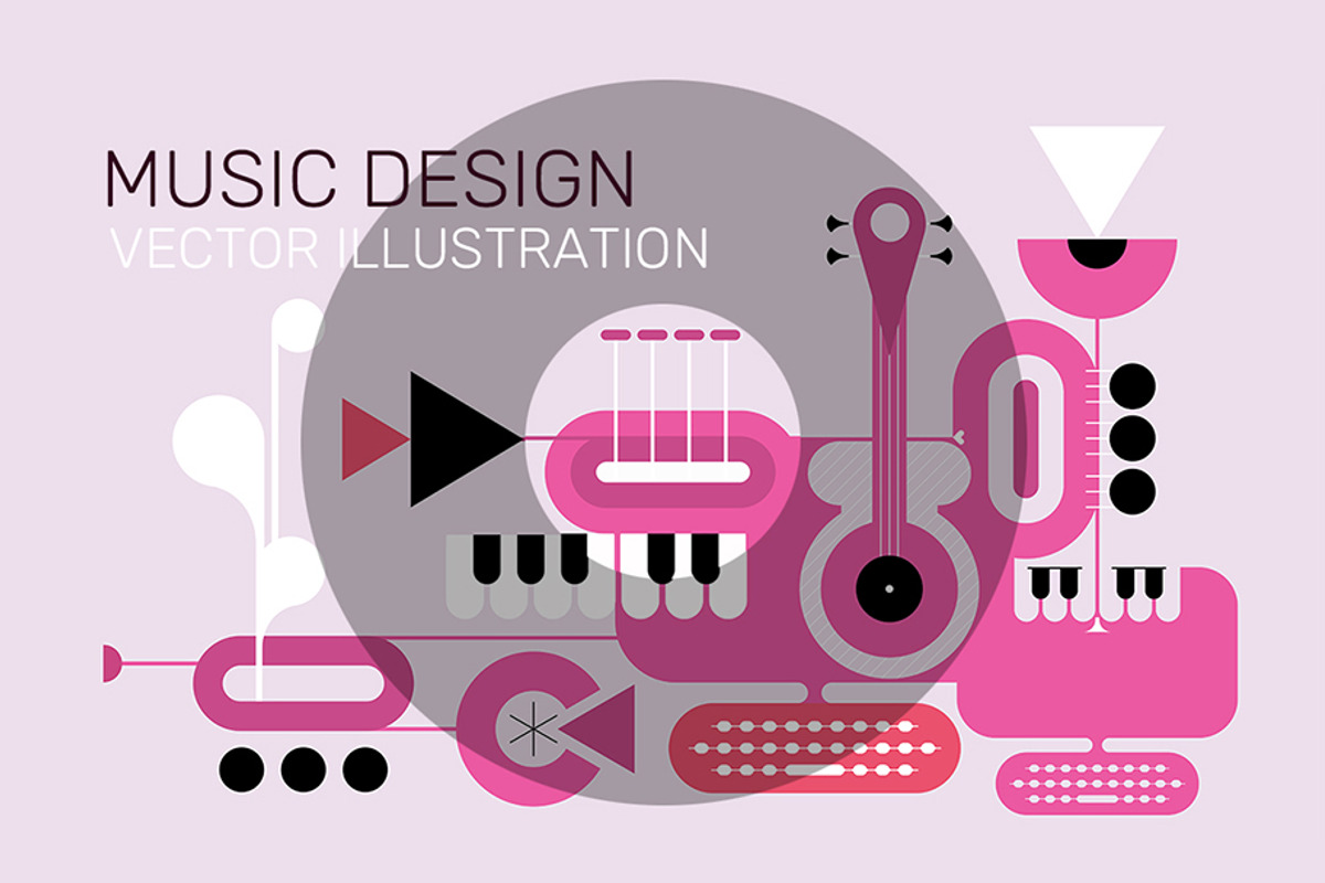 Music Design Vector Illustration, a Decorative Illustration by danjazzia (Photo 1 of 3)