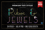 Rubies & Jewels #3 - 20 Text Styles, a Layer Style Add-On by Jonas Stensgaard (Thumbnail 1 of 23)