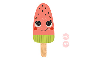 Cute Ice Cream Illustration