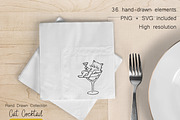 Funny Cocktail Cats Clipart Set, an Animal Illustration by DreamoraArt (Thumbnail 6 of 7)