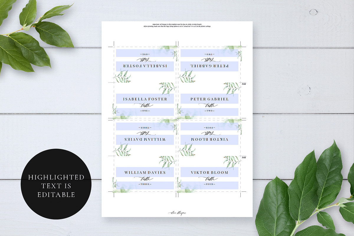 Wedding Place Card, Aurora, an Invitation Template by Alice Bluefox (Photo 6 of 8)