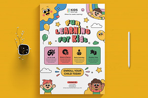 Interactive Learning for Kids, a Stationery Template by MightyDesign