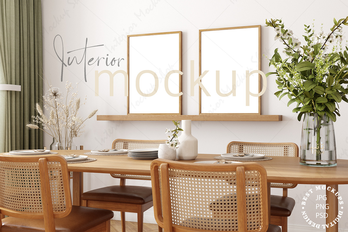 Frame Mockup Interior, PSD JPG PNG, a Poster Template by Mockup Shop (Photo 1 of 2)
