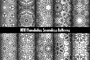 100 Mandalas Seamless Patterns, a Pattern Graphic by Elinorka (Thumbnail 10 of 23)