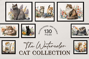 The Watercolor Cat Collection