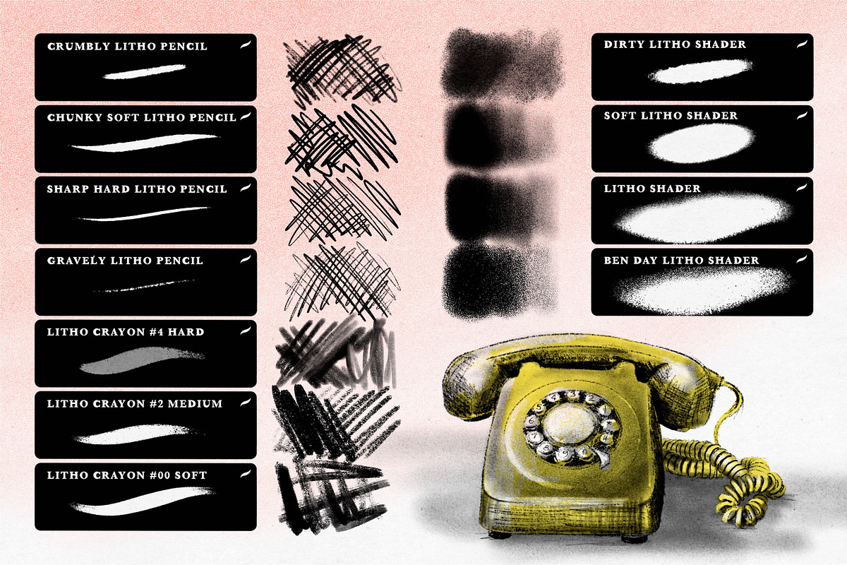 Procreate Print Works Media Pack, a Brush Add-On by UPROOT (Photo 35 of 64)