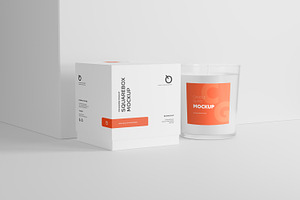 Transparent Candle Glass Mockup Set