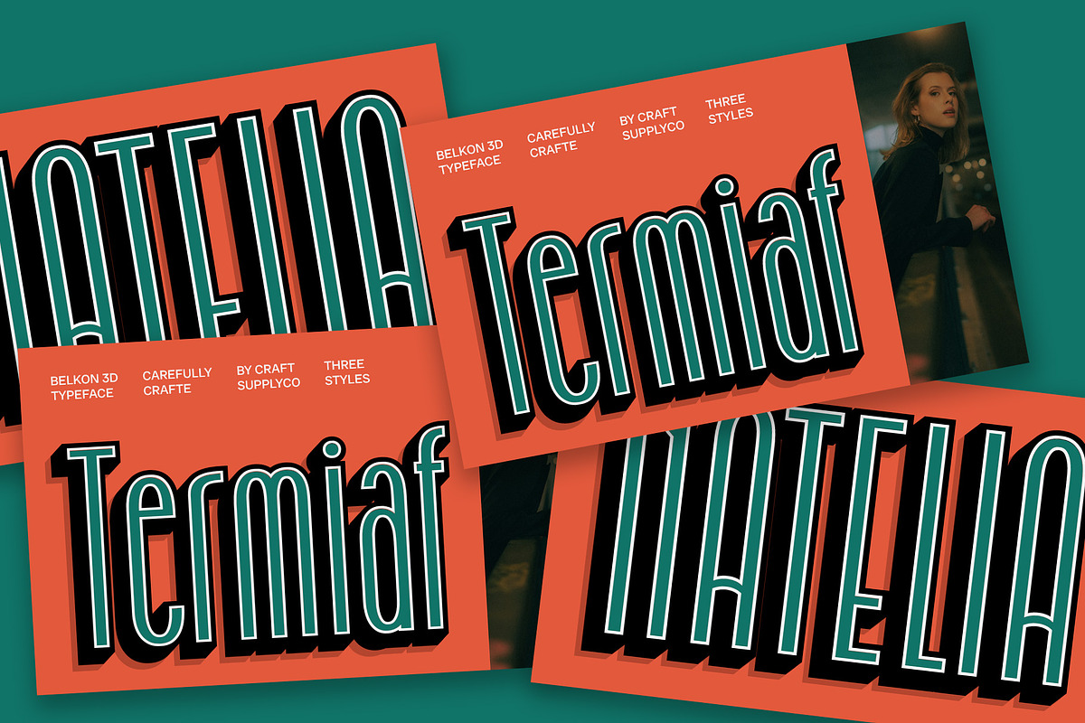Belkon 3D, a Font by Craft Supply Co. (Photo 6 of 8)