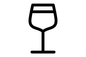 Wineglass icon, an Outline Icon by Sumberpangan